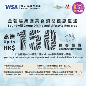 【著數情報】Visa卡優惠｜賞你高達$150電子現金券！｜One Ho Yeah